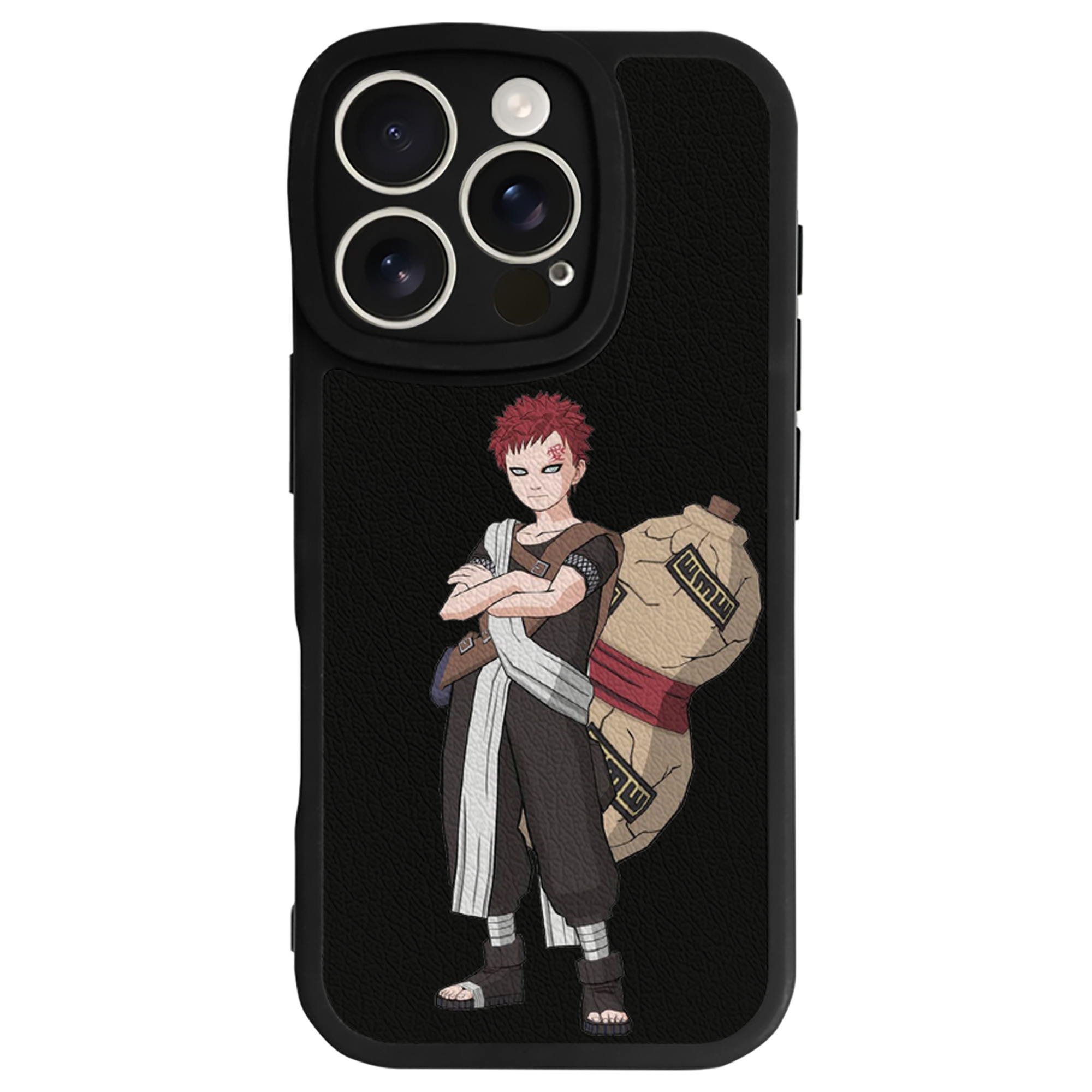（画像用） NARUTO -ナルト- ガアラ Gaara 【iPhone 16シリーズ対応】シリコンスマホケース（レザー調） 材質：シリコン